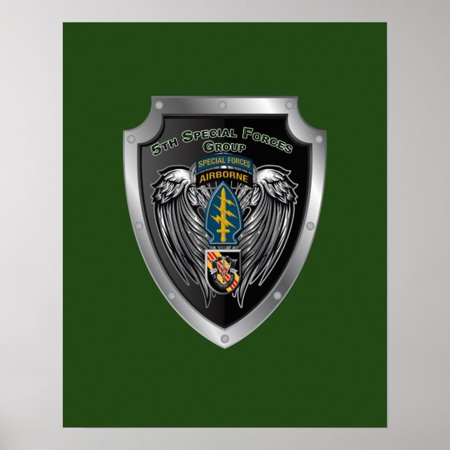 Poster Magnífico Grupo de Forças Especiais de 5 (Airborne (Frente)