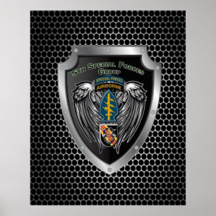Poster Magnífico Grupo de Forças Especiais de 5 (Airborne