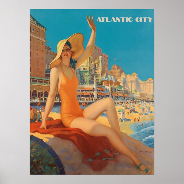 Poster Magníficos Hotéis de Atlantic City (Frente)