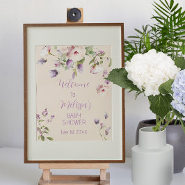 Poster Magnolia Blooms - Chá de fraldas de sinais de boas