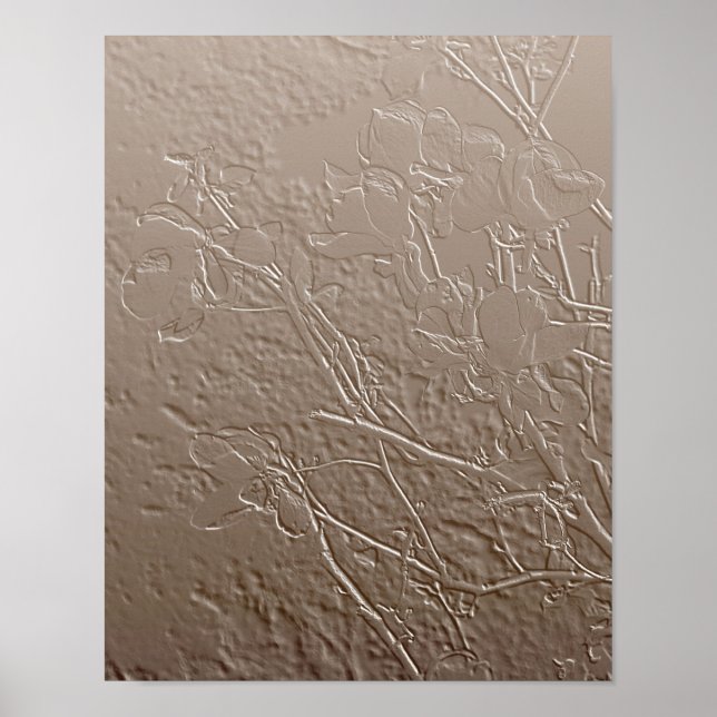 Póster Magnolia Blossoms Floral Art Design Poste (Frente)