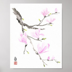 Poster Magnólia da Brisa de Primavera