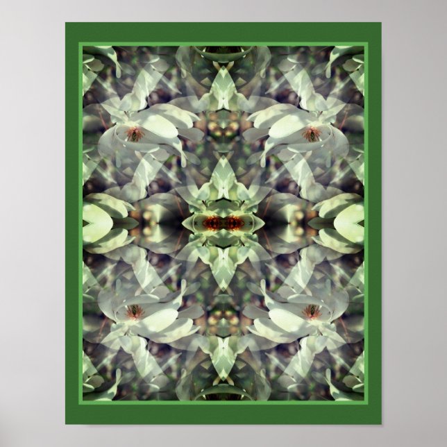 Poster Magnolia Flor Blossomo Abstrato (Frente)