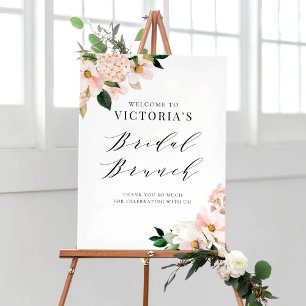 Poster Magnolia rosa e Hydrangea Bridal Brunch