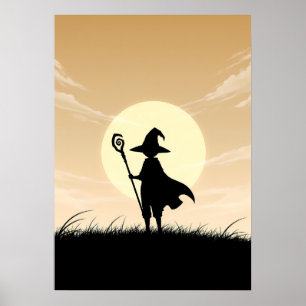 Poster Mago Minimalista de Anime