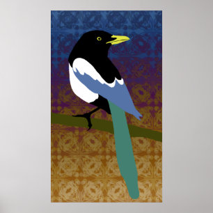 Póster Magpie faturado amarelo