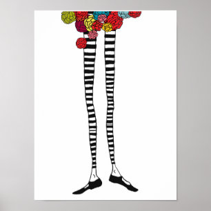 Poster magro dos pés