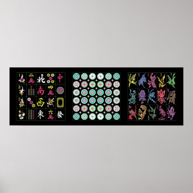 Poster Mah Jongg Azulejo (Frente)