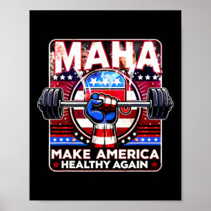 Poster Maha Torna a América Saudável Novamente Trump Kenn