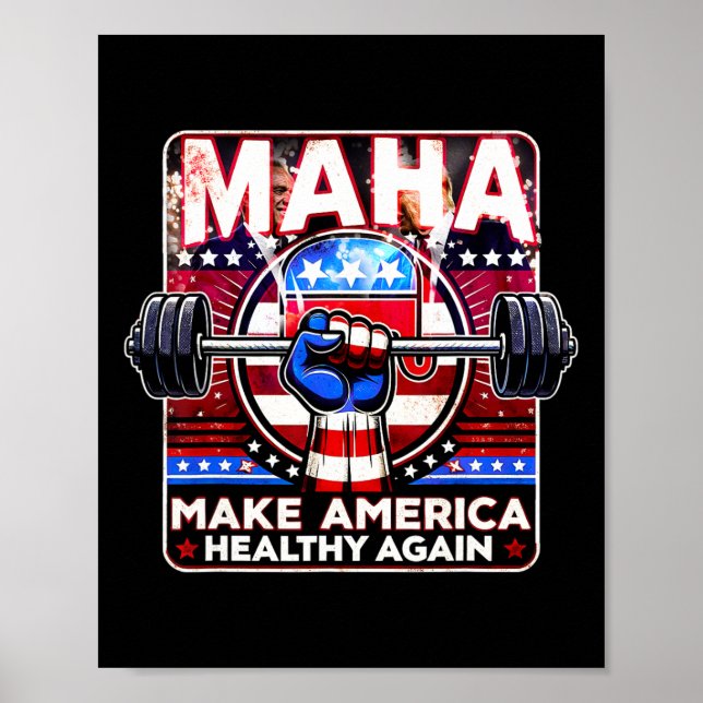 Poster Maha Torna a América Saudável Novamente Trump Kenn (Frente)
