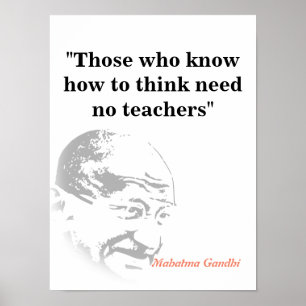 Poster Mahatma Gandhi Cita Sobre Pensar