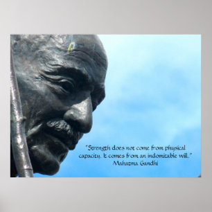 Póster Mahatma Gandhi - citações da força