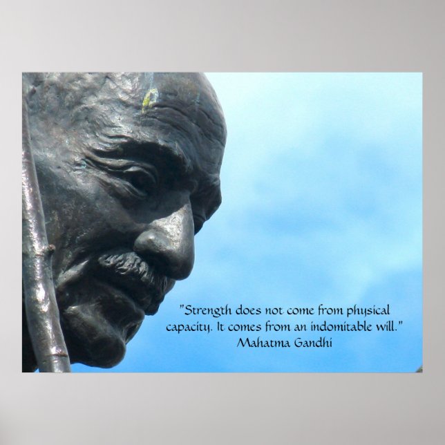 Póster Mahatma Gandhi - Cota forte (Frente)