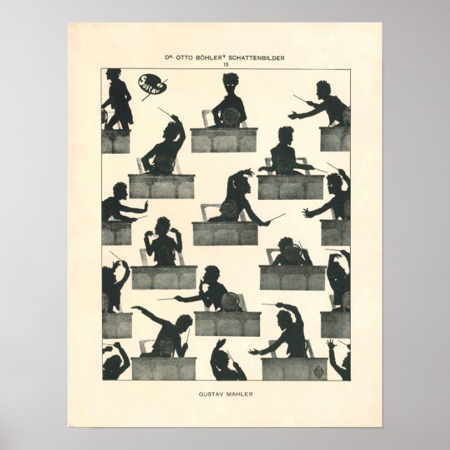 Póster Mahler Clássico - vintage Mahler (Frente)