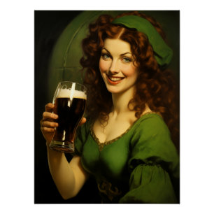 Póster Maiden Bebendo Beer Fantasy