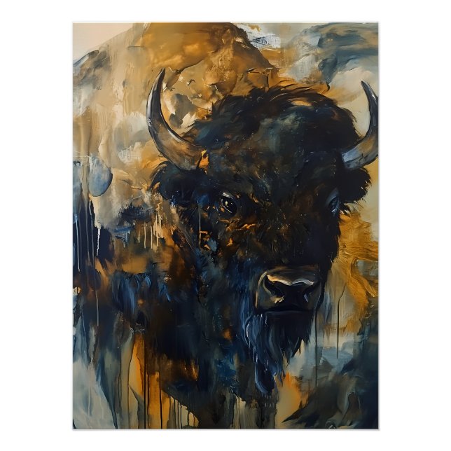 Póster Maiestoso Buffalo, Bison Poster (Frente)