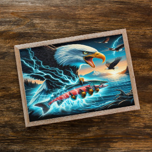 Poster Maiestoso Hunter: Águia e Peixe