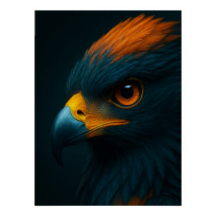 Póster Maiestoso - Retrato da Águia Ultrarealista
