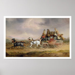 Póster Mail Coaches on Road: The Louth-London Royal M