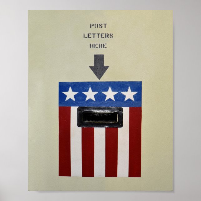 Poster Mail Drop no navio de guerra americano Alabama" (Frente)