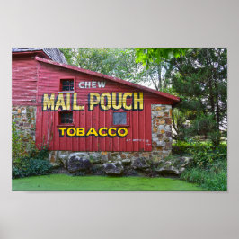 Poster Mail Pouch Cigarro Barn, Red Oak II, Missouri