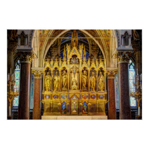 Póster Main Altar In Votivkirche, Viena, Áustria