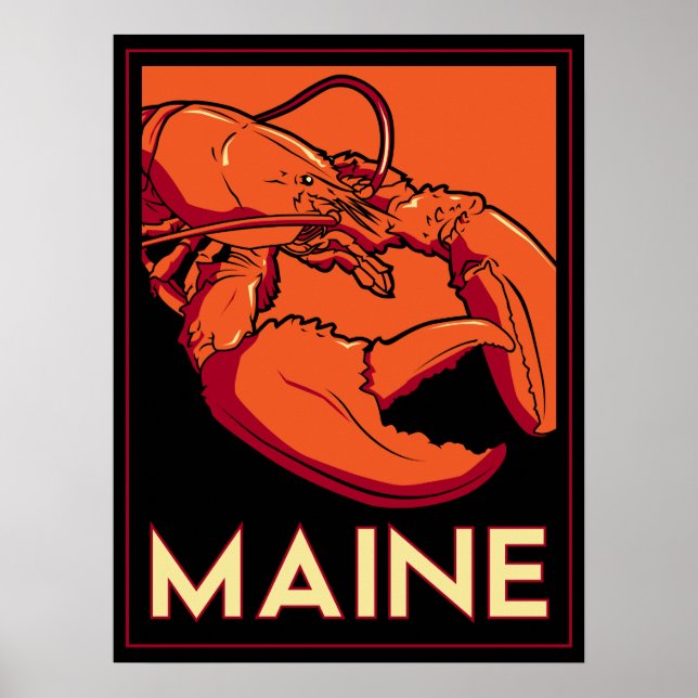 Póster Maine Art Deco (Frente)