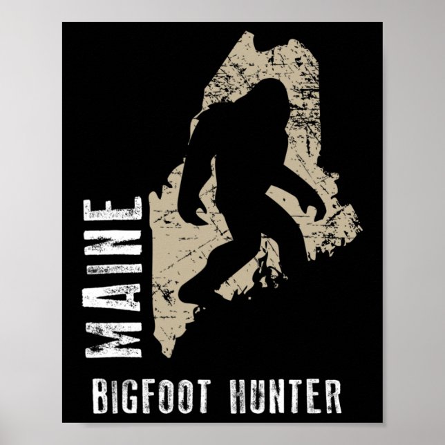Poster Maine Bigfoot Hunter (Frente)