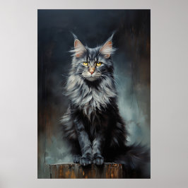 Poster Maine Coon cat