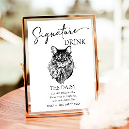 Poster Maine Coon Cat Signature Drink Signature