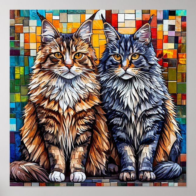 Poster Maine Coon Cats (Frente)