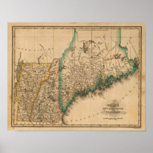 Poster Maine, New Hampshire, Vermont 2