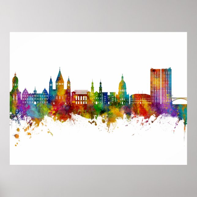 Poster Mainz Germany Skyline (Frente)