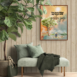 Póster Maior Bíblia De Joy Verse Salm 4 7