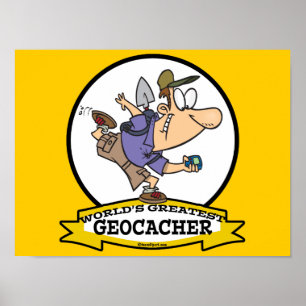 PÓSTER MAIOR CARTÃO DE HOMENS GEOCACHER DO MUNDO