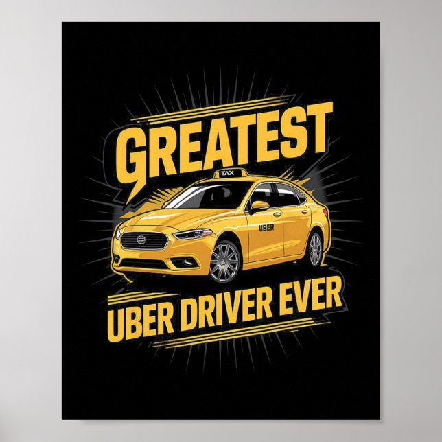 Poster Maior Driver De Uber Engraçado Com Driver De Uber  (Frente)