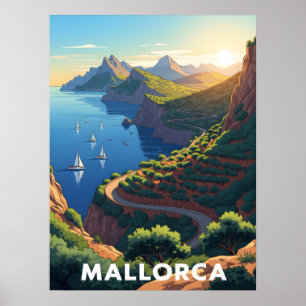 Poster Maiorca, Espanha - Estrada Costeira