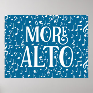 Poster Mais Alto - Cantor Branco Azul