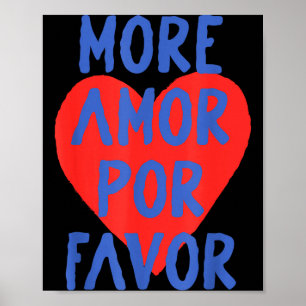 Poster Mais Amor R Favor Coração Vermelho Fofo Citação de