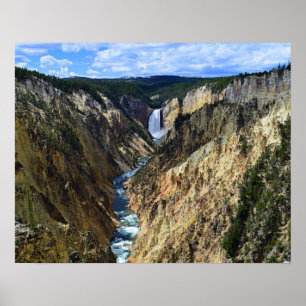 Poster Mais baixas quedas de Yellowstone, parque nacional