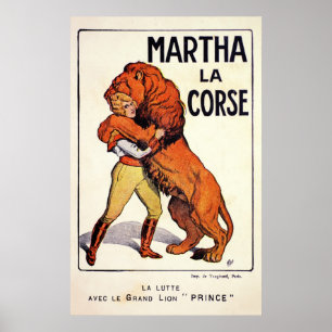 Póster Mais doméstico de leão de Corse do La de Martha
