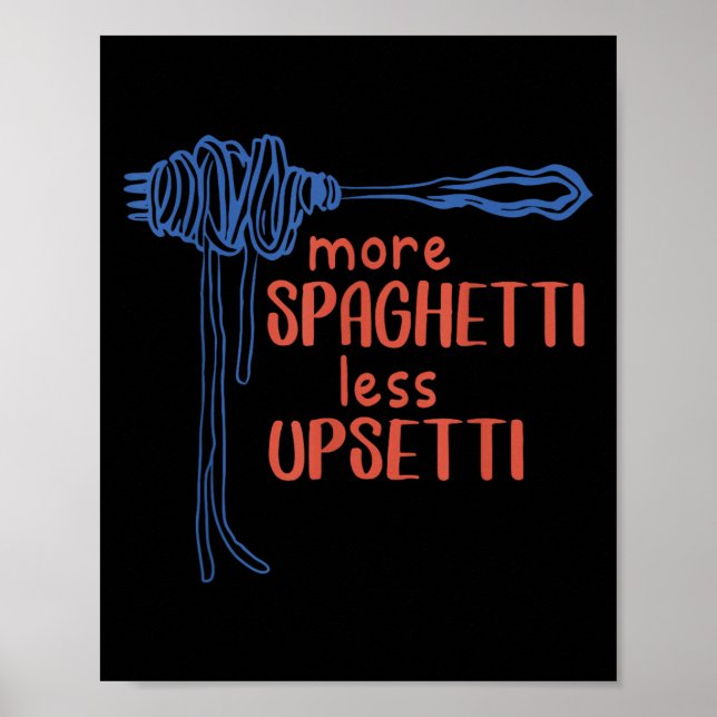 Poster Mais Espaguete Menos Etti Espaguete Divertido Comi (Frente)