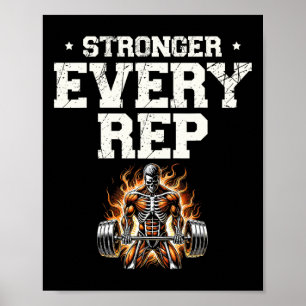 Poster Mais Forte Cada Eleitor De Peso Montador Bodybuild