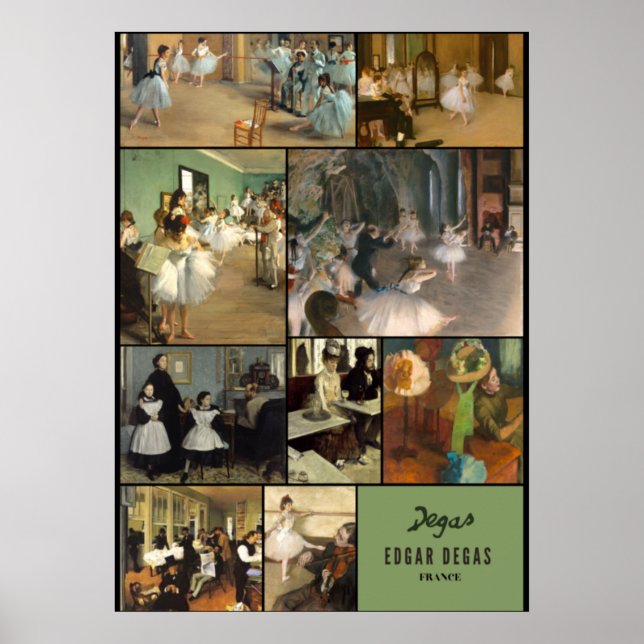 Poster Mais impressionismo por Edgar Degas (Frente)