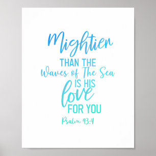 Poster Mais Pesada Que A Bíblia De Ondas Verse Wall Art 