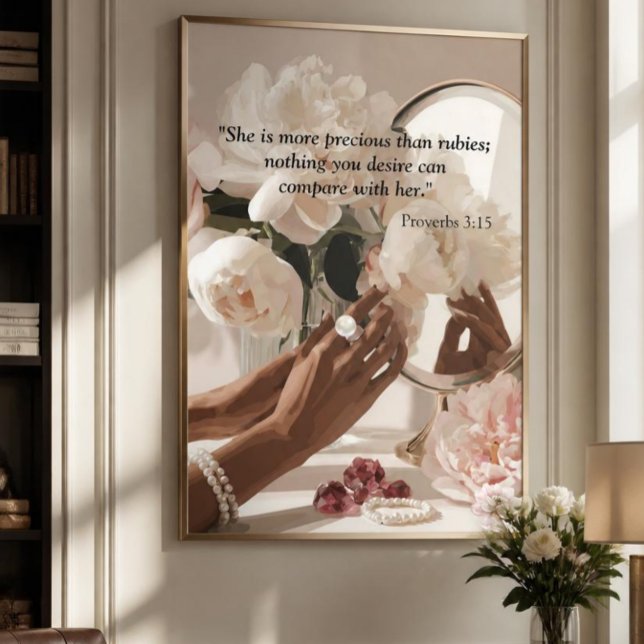 Poster “Mais Precioso que Rubis " (Criador carregado)