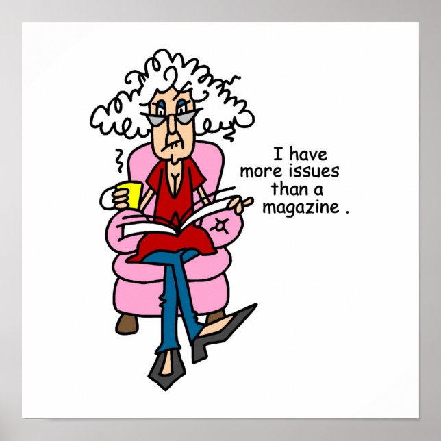 Póster Mais problemas do que um Humor da Revista (Frente)