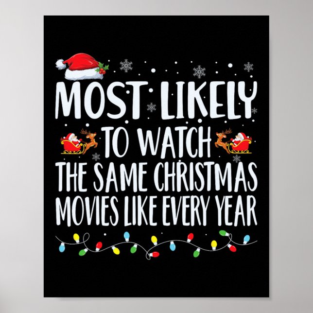 Poster Mais Propenso a Assistir os Mesmos Filmes de Natal (Frente)