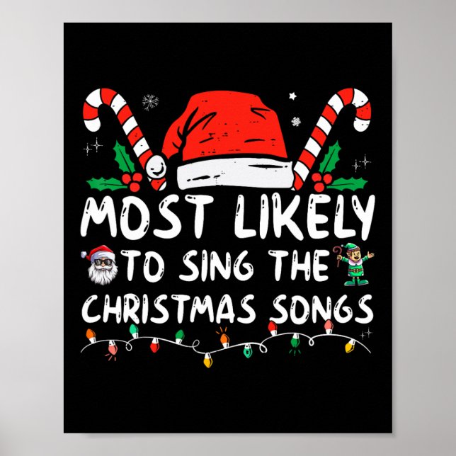 Poster Mais Propenso a Cantar as Músicas de Natal  (Frente)