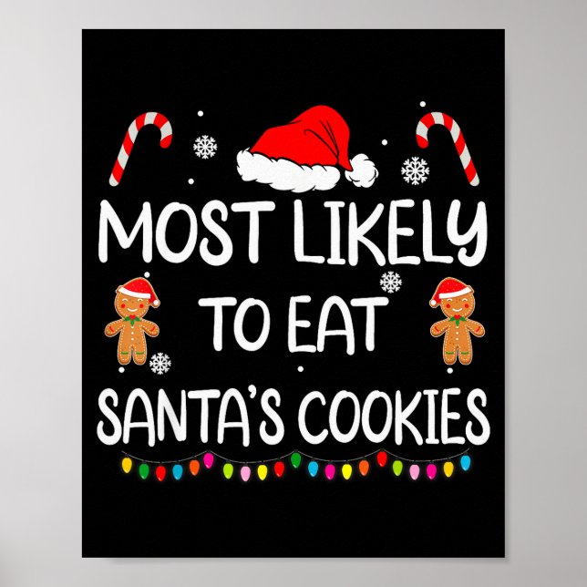 Poster Mais Propenso a Comer os Biscoitos do Papai Noel F (Frente)